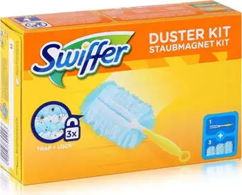 Swiffer DUSTER KIT Staubfangtücher Mikrofaser, 1 Set – Swiffer DUSTER KIT Staubwedel mit Mikrofaser-Tüchern