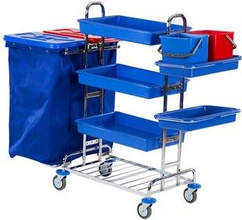 Floorstar SOLID HW 4 Hotelwagen für 2 x 120 l Wäschesäcke