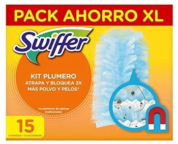 Swiffer Staubmagnet Starterset Komfort Pack Staubmagnet (Griff+13 Tücher)