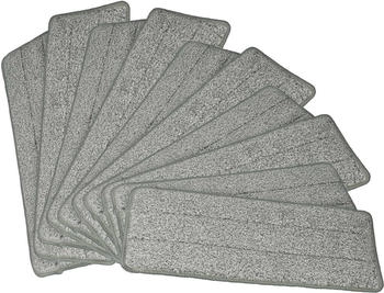 vhbw 10x Wischbezug kompatibel mit Clean Maxx 09996 Wischmopp - Ersatzkopf, Polyester Grau Weiß