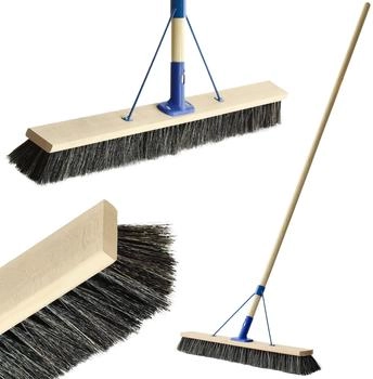 Kadax Straßenbesen mit langem Stiel aus Holz, (100cm)