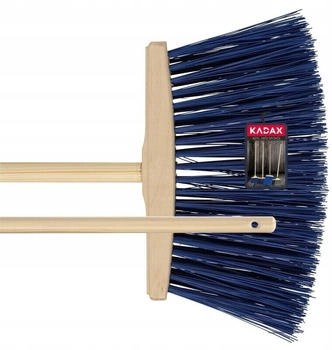 Kadax Gartenbesen mit Stiel aus Holz, Nylon, (Dunkelblau)