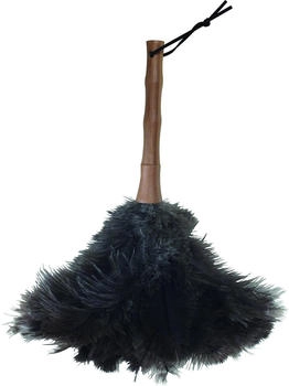 MSV France Staubwedel Strauß Bambusgriff Feder Staubwischer Strauss Natur Straußenfedern 43 cm Bambus