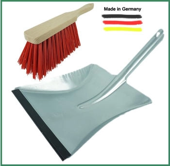 Novaliv Kehrgarnitur Set Metall mit Gummilippe