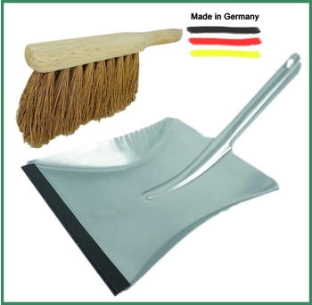 Novaliv Handfeger und Schaufel Metall mit Gummilippe Kehrset I Handkehrset