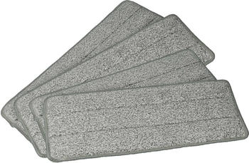vhbw 4X Wischbezug kompatibel mit Clean Maxx 09996 Wischmopp - Ersatzkopf, Polyester Grau Weiß