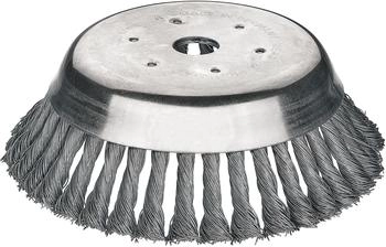 Lessmann Kegelbürste Ø 180 mm Drahtstärke 0,5 mm Stahl 14 mm Bohrung 20 mm 8000 min-¹ (4762M001)