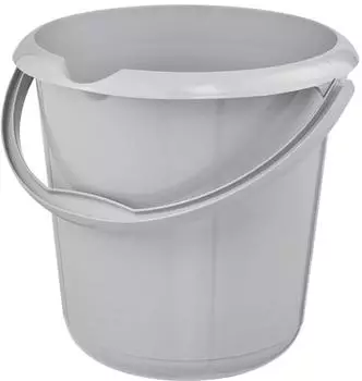 keeeper Eimer 'Mika Eco Line' mit Ausguss Skala und Griff Ø 30 cm 10 l grau