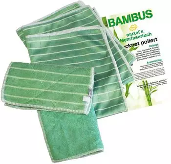 Muxel Bambus-Tuch Set Reinigungstuch streifenfrei (4260484488046)