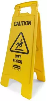 Rubbermaid Warnschild "Caution Wet Floor" 2-seitig, gelb (FG611277YEL)