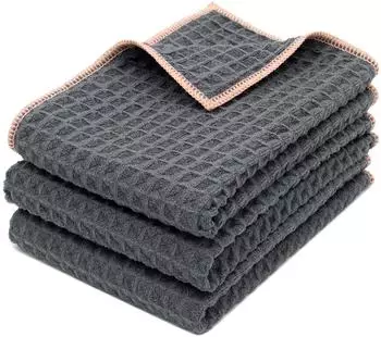 ZOLLNER Mikrofasert&uuml;cher 3er-Set 80% Polyester/20% Polyamid anthrazit 40x60cm