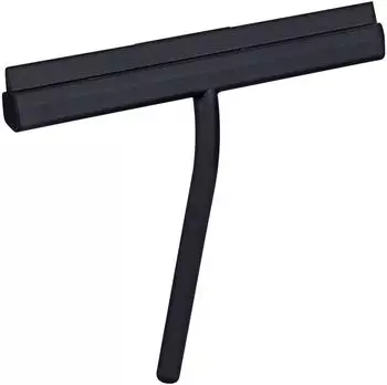 Wenko Agana Duschabzieher Silikon/Edelstahl, schwarz, magnetische Wandhalterung (26215100)