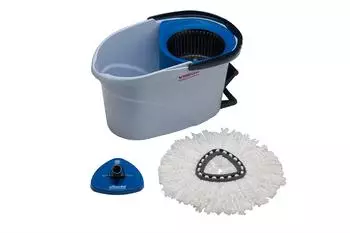 Vileda UltraSpin Mini Starter-Kit mit Eimer, Presse, Pad & Stiel (152910)