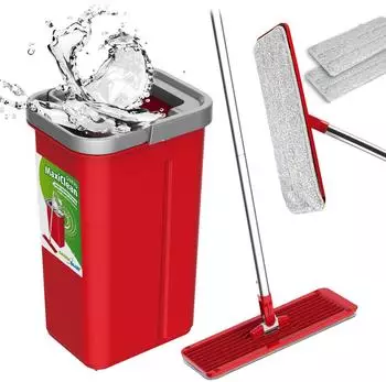 GreenBlue GB870 Flachmop mit Eimer 2-in-1 5,7l, 360° Drehmechanismus (GB870)