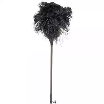 Redecker Straußenfederwedel mit schwarzem Griff, 80cm (468880)