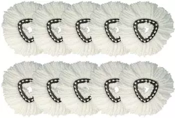 vhbw Wischmopp-Ersatzkopf Mikrofaser weiß, 10er-Pack (176568264-1)