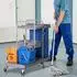 HomCom Reinigungswagen 3 Ebenen, 2x18L Eimer, Abfallsack, 4 Rollen (720-008V00GY)