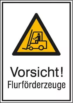 Wolk Warnschild „Vorsicht Flurförderzeuge