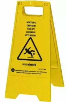 easyabsorb Warnaufsteller "Achtung! Rutschgefahr" schwarz, 24x61cm (P-10007)