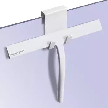 LuxusKollektion Duschabzieher-Set 28cm Silikon, Edelstahl, wei&szlig;