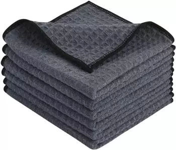 LuxusKollektion Mikrofaser Reinigungst&uuml;cher 30x30cm, grau, 6er Set
