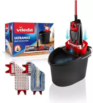 Vileda UltraMax Bodenwischer-Set Tiles Care Parkett