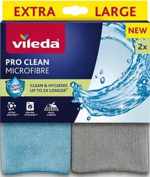Vileda Pro Clean Allzwecktuch 30 x 34 cm 2-tlg. Mikrofaser Glas