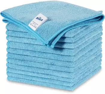LuxusKollektion Mikrofaser-Reinigungstücher himmelblau 32x32cm, 12er-Set