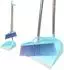 LuxusKollektion Besen & Kehrschaufel Set, Langstiel, blau