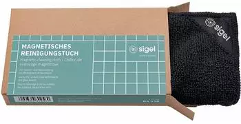 sigel Magnetisches Mikrofasertuch 25x25cm, schwarz (BA110)