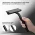 LuxusKollektion Duschabzieher Silikon, schwarz, 21cm, Edelstahlkern
