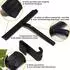 WITEN&NOCK Duschabzieher Silikon mit Wandhalter, schwarz matt (ohne Bohren)