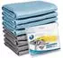 LuxusKollektion Mikrofasertücher Nano streifenfrei 40x30cm, 8er-Set, zweifarbig