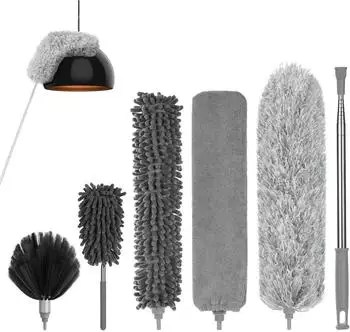 LuxusKollektion Staubwedel-Set Teleskop Mikrofaser 243cm, 8-teilig