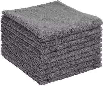 LuxusKollektion Mikrofasertücher grau 30x30cm, 9er-Set
