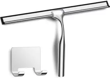 LuxusKollektion Duschabzieher 30cm, Edelstahl, silber, mit Selbstklebehaken