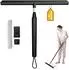 LuxusKollektion Duschabzieher mit Teleskopstiel 30-120cm, schwarz, ohne Bohren