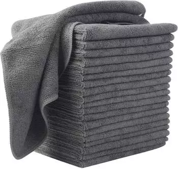 LuxusKollektion Mikrofaser Reinigungstücher grau 30x30cm, 20er Set