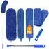 LuxusKollektion Teleskop-Staubwedel ausziehbar bis 245cm, waschbar, blau, 6er-Set