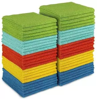 LuxusKollektion Mikrofaser-Reinigungst&uuml;cher 50 St&uuml;ck, 30x30cm, mehrfarbig