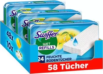 Swiffer Wet Bodent&uuml;cher Nachf&uuml;ller, 58 St&uuml;ck
