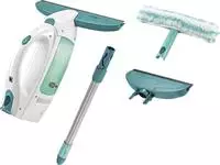 LEIFHEIT Dry & Clean mit Stiel, Einwascher, schmaler Saugd&uuml;se Fenstersauger T&uuml;rkis,