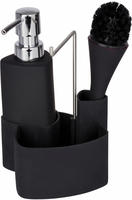 WENKO Sp&uuml;l-Set Mod. Empire Schwarz mit Sp&uuml;lb&uuml;rste 3620127800