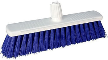 Bürstenmann Großraumbesen mittel 40 cm mit Kunststoffkörper in weiß/blau