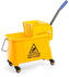 Bergland Kunststoff Reinigungswagen mit Auspresser - 20 Liter - gelb