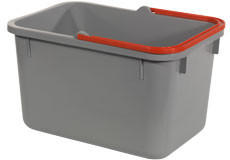 Numatic Putzeimer 17-Liter, grau mit Henkel rot grauer Putzeimer mit farbcodiertem Henkel