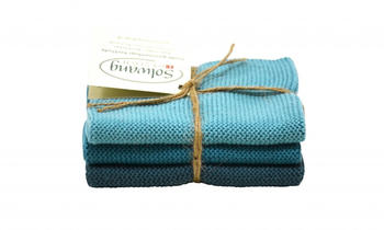 Solwang Wischlappen 3er Set Azure Blau Kombi