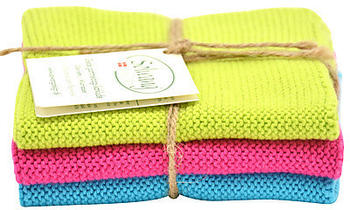 Solwang Wischlappen 3er Set lime/ pink/ türkis