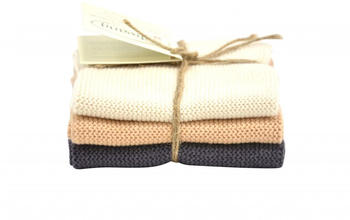 Solwang Wischlappen 3er Set creme nougat warm grau