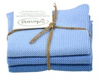 Solwang Wischlappen 3er Set Eis Blau Kombi